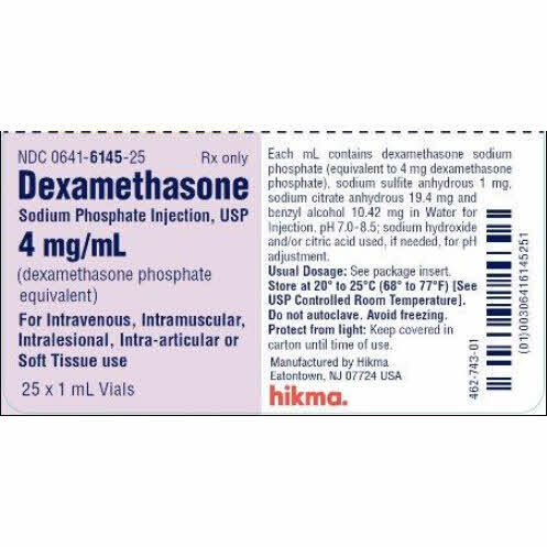 Dexamethasone 4mg/mL, 1mL Vial | Bound Tree