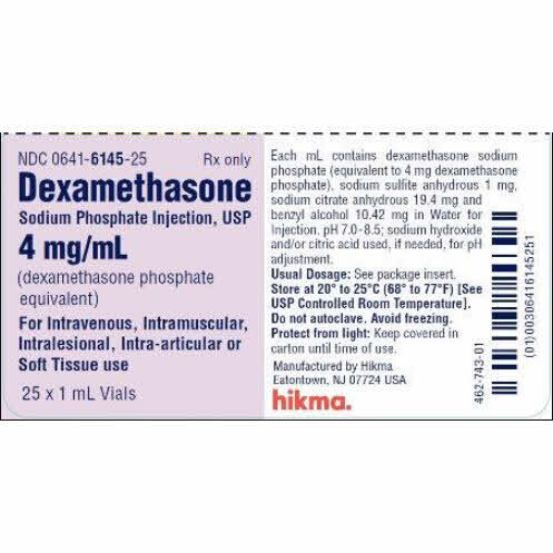 Dexamethasone 4mg/mL, 1mL Vial 